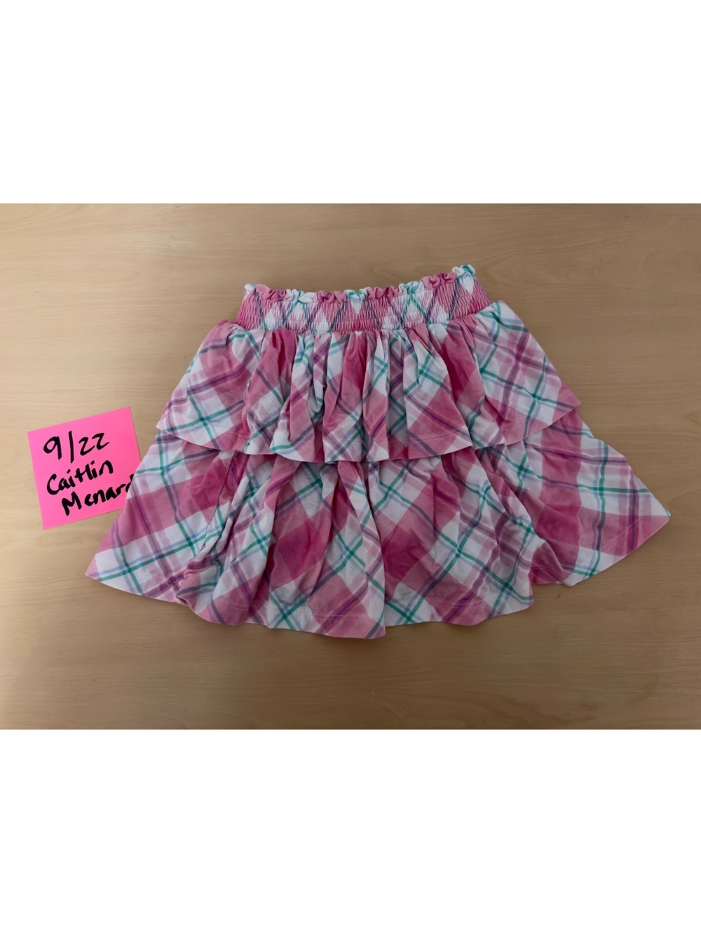 Little Sleepies Springtime Plaid Tiered Skort